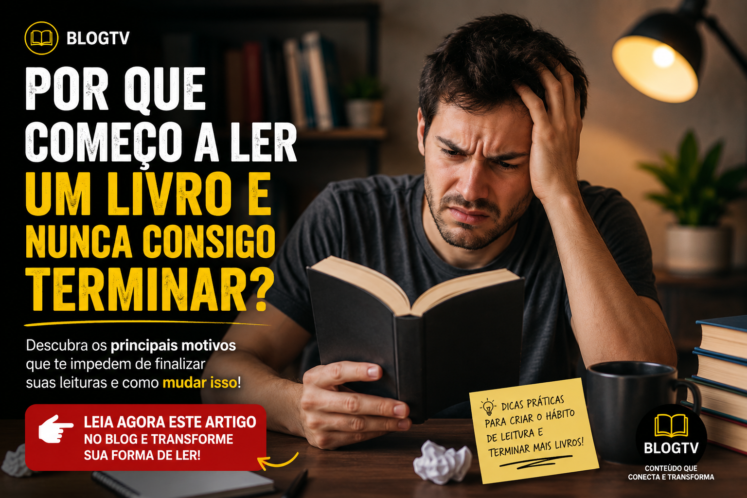 Por que começo a ler um livro e nunca consigo terminar?