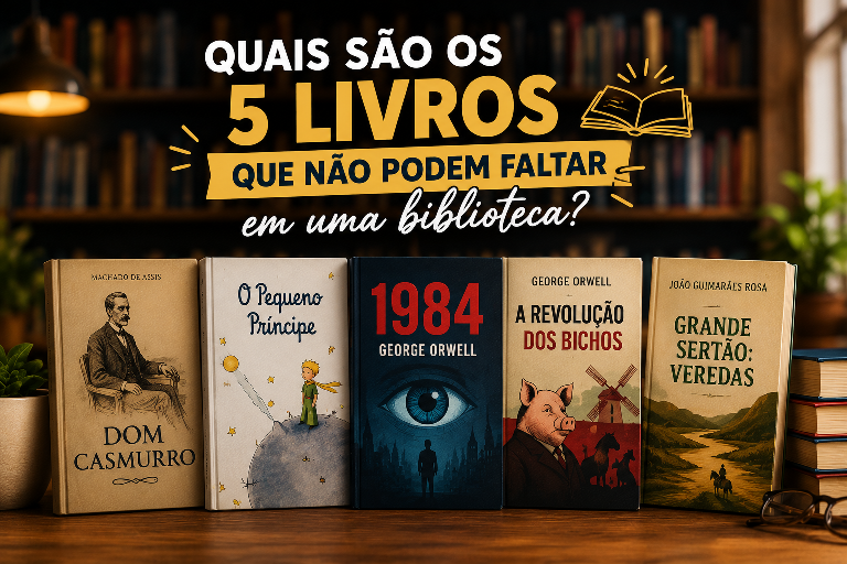 Quais são os 5 livros que não podem faltar em uma biblioteca?