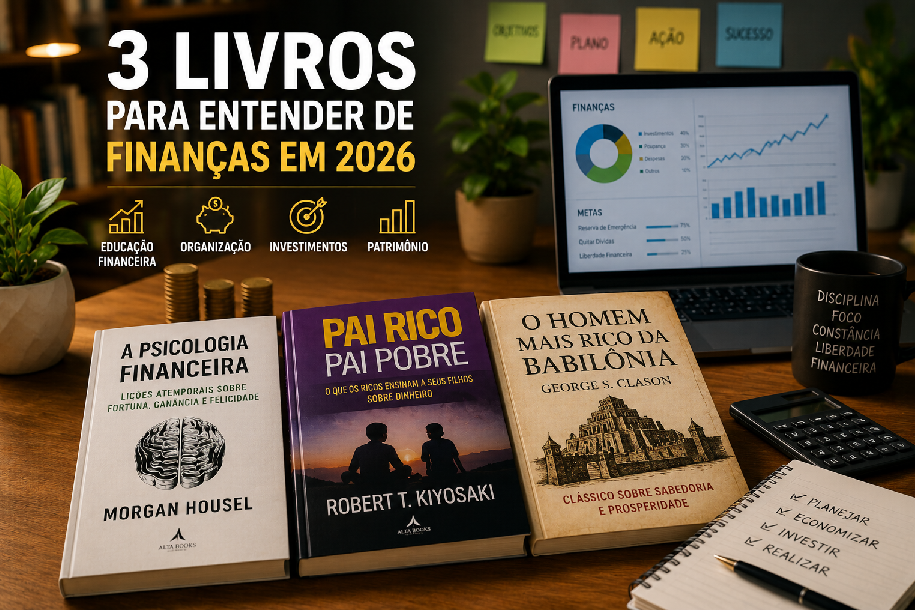 Quais são os 3 melhores livros para entender de finanças em 2026?